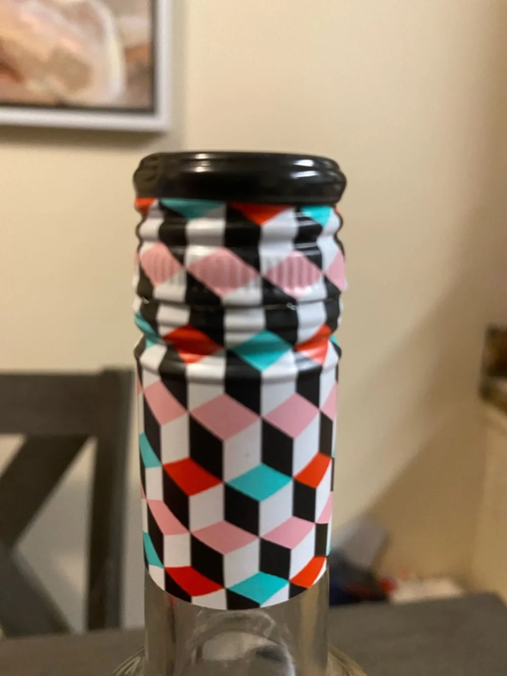 Floral Decorative Glass Bottle